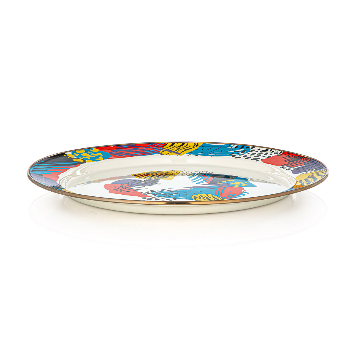 Almarjan 44 CM Tohfa Collection Enamel Tray - 287421121
