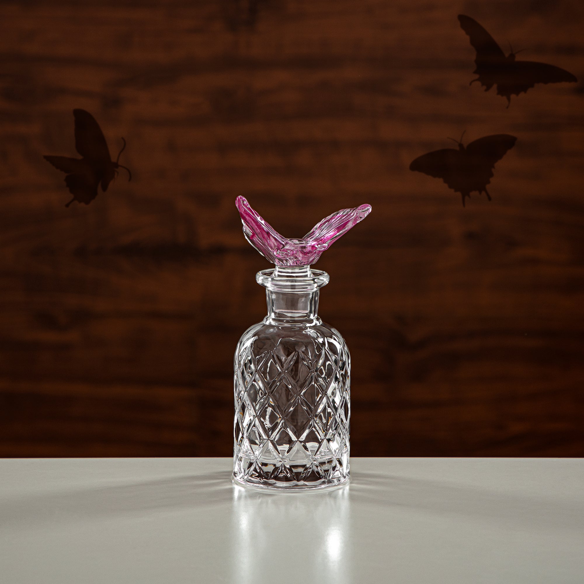 Almarjan Perfume Bottle 140ML Glass Clear & Pink (42304-111-BG) The Art of Oud