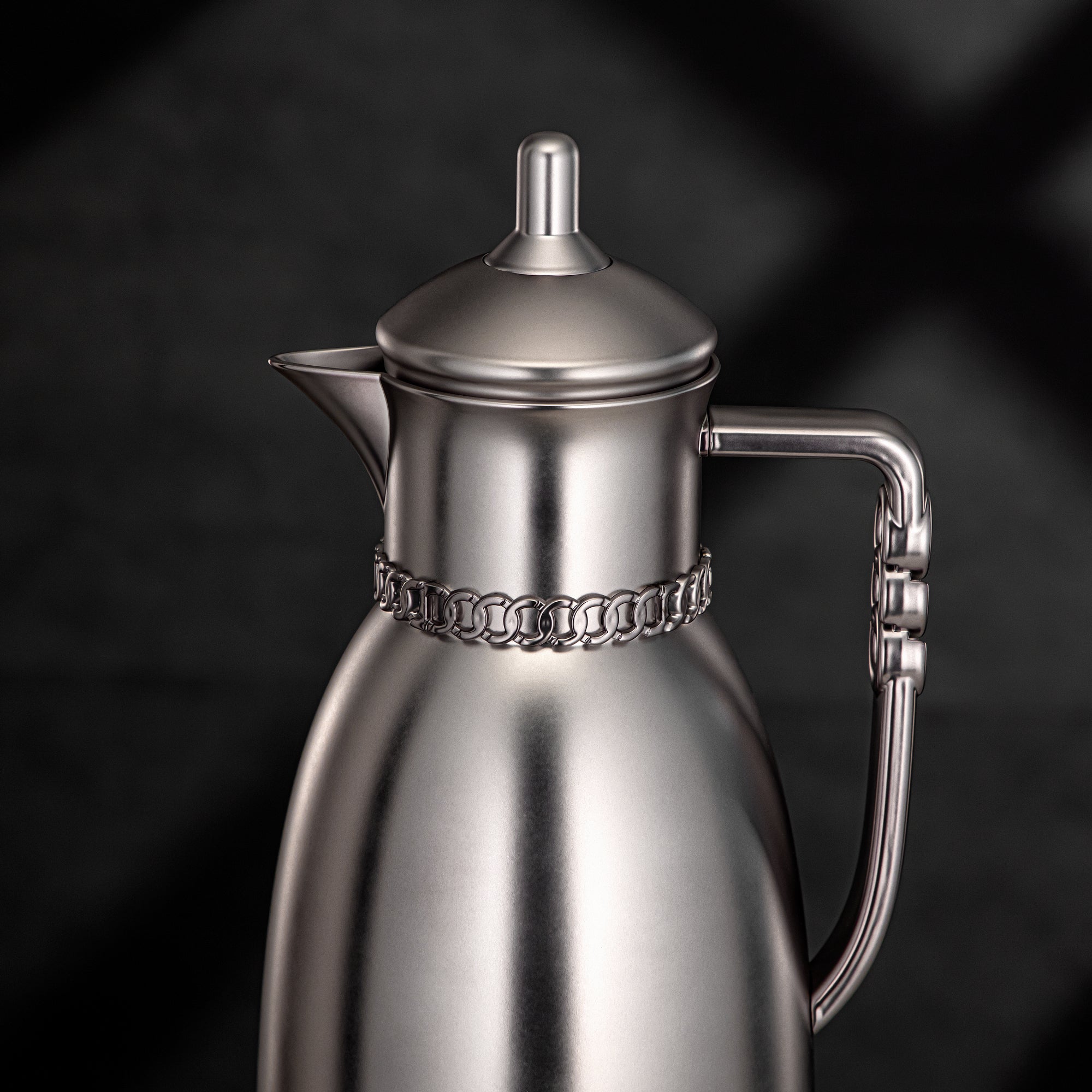 Almarjan Vacuum Flask Set 0.7L & 1L Matt Nickel