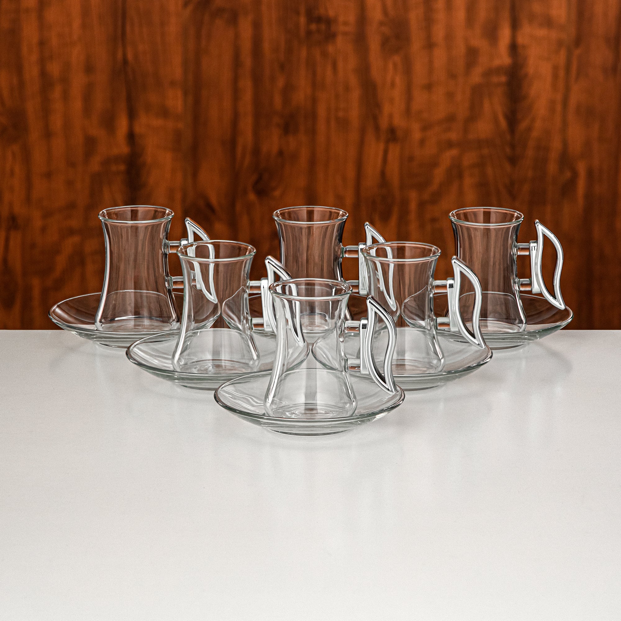 Almarjan Vacuum Flask Set Silver Mirror Finish 21 Pieces (0.7L + 1L) (FG811-21 ALLC) – Elegant Serving | Ramadan & Gatherings