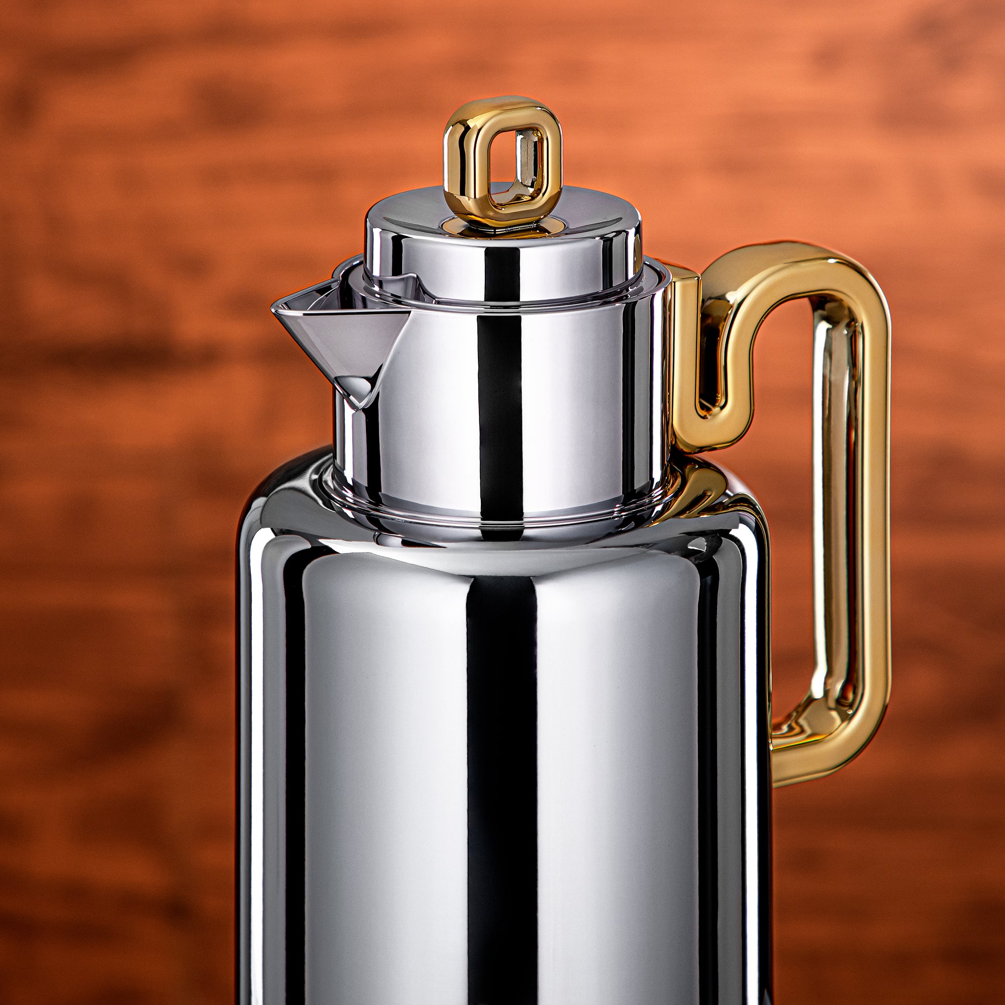 Almarjan Vacuum flask Set 0.5 liter + 1 liter silver & gold (FG815-050/100 C/G)