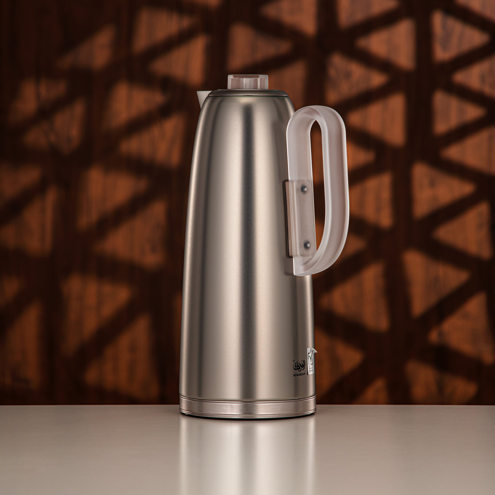 Almarjan Vacuum Flask Set 0.7L & 1L Matt Nickel & Frost