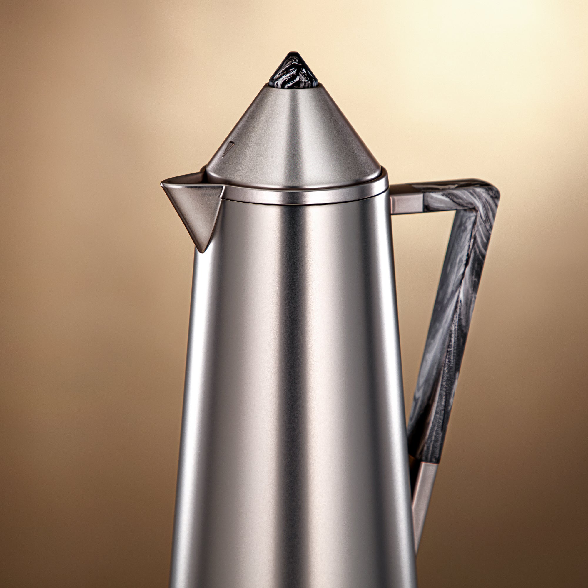 Almarjan Vacuum flask 0.7L + 1.0L Matt nickle & marble (FG818-070/100 MNI/BM)