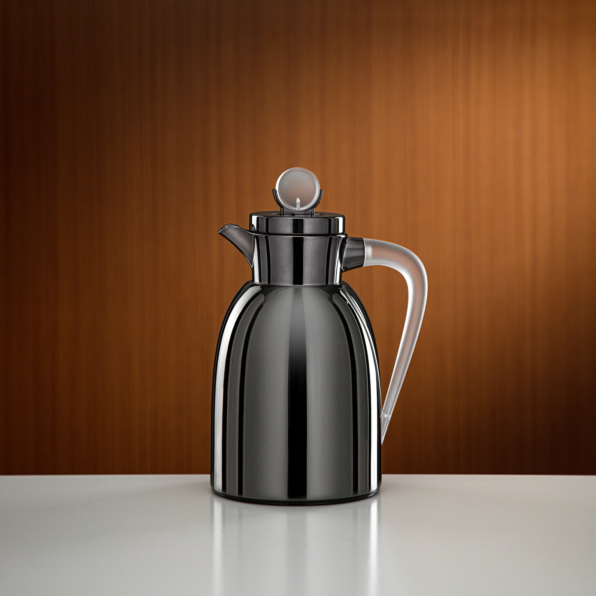 Almarjan Vacuum Flask 1L Gun Black & Frost