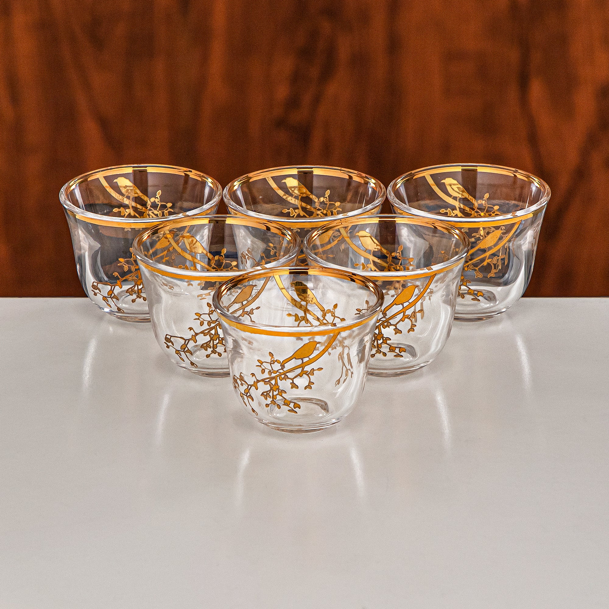 Almarjan Vacuum Flask Set 20-Piece Matt Black & Gold