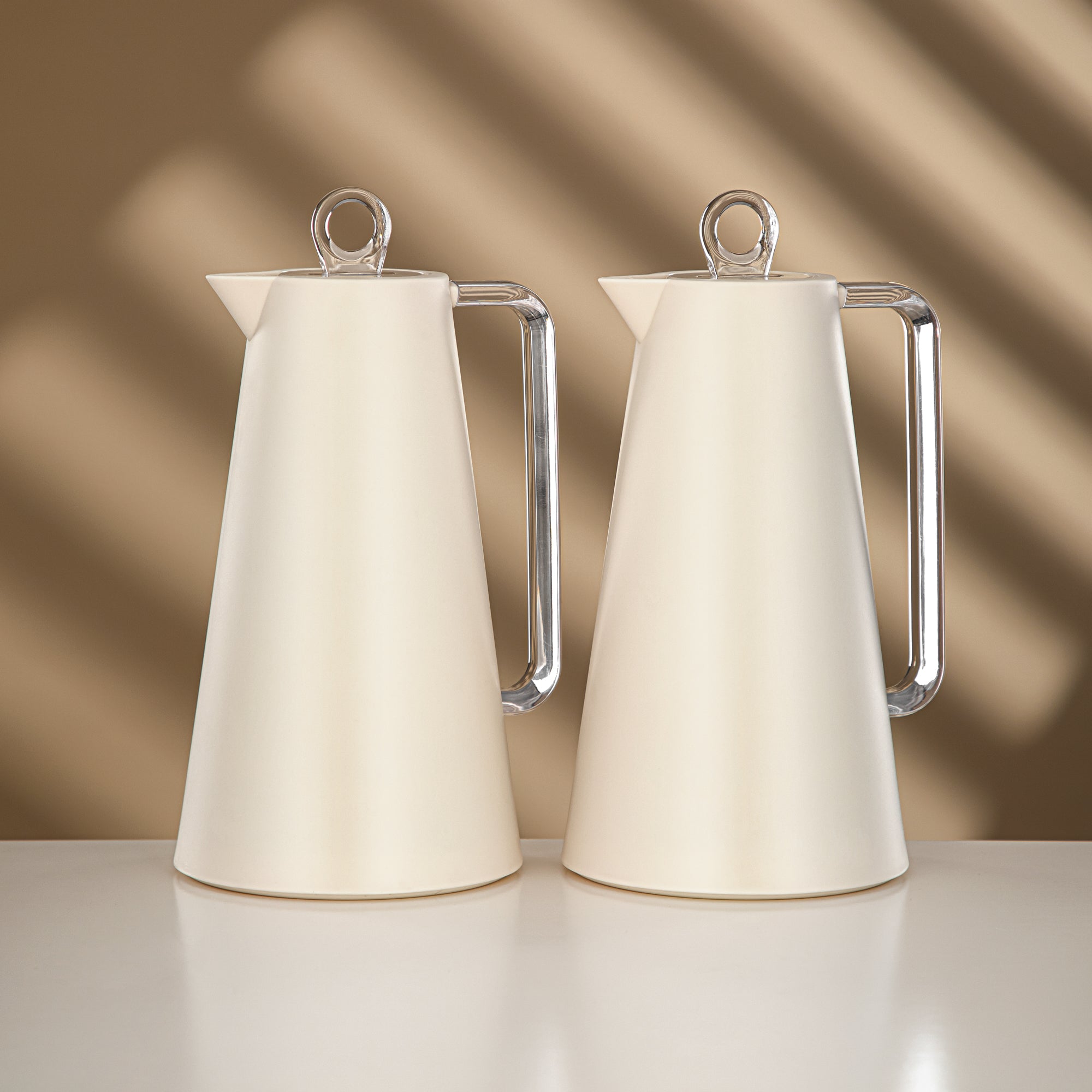 Almarjan Vacuum Flask Set Ivory & Transparent