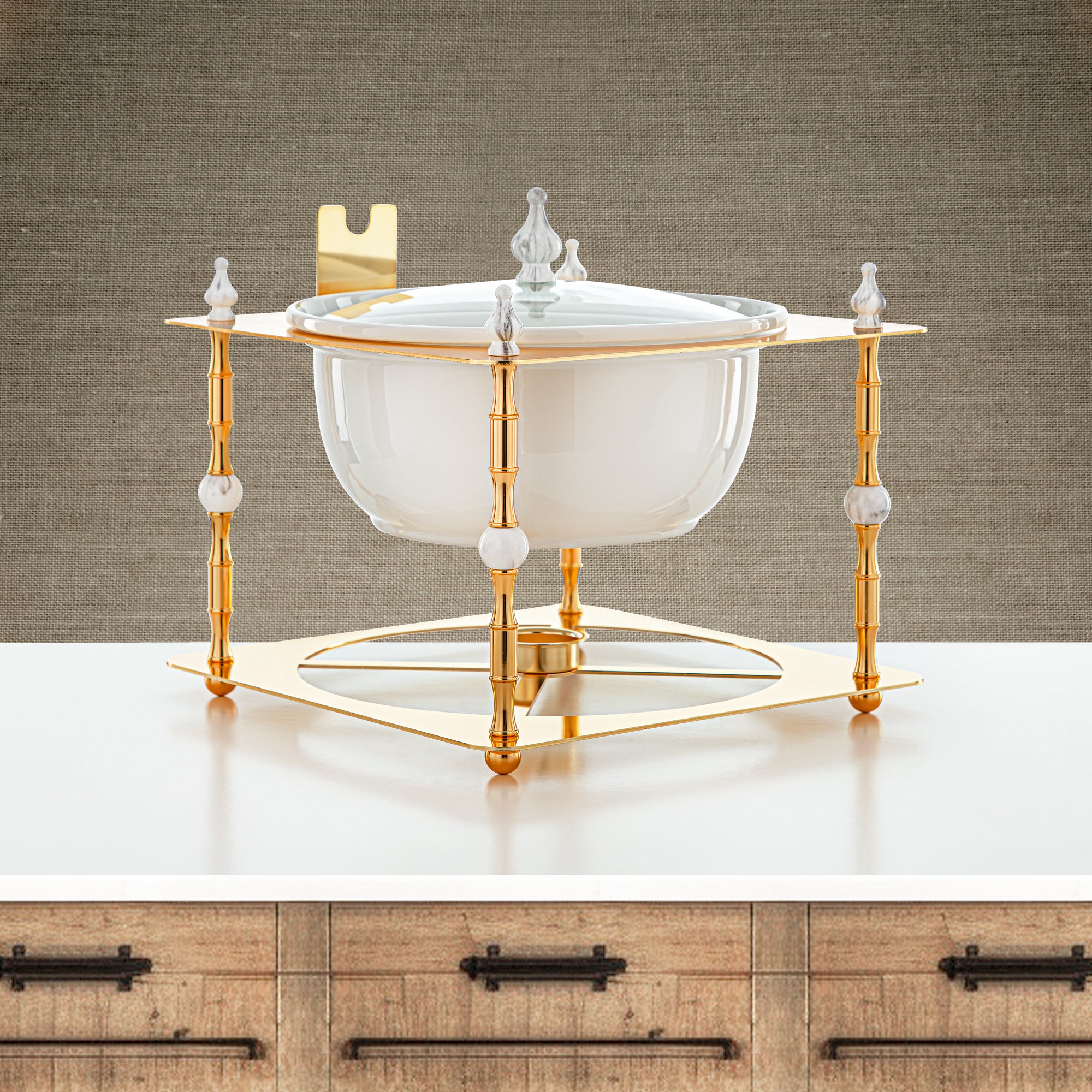 Almarjan 4000 ML Food Warmer Gold - HM4103-G