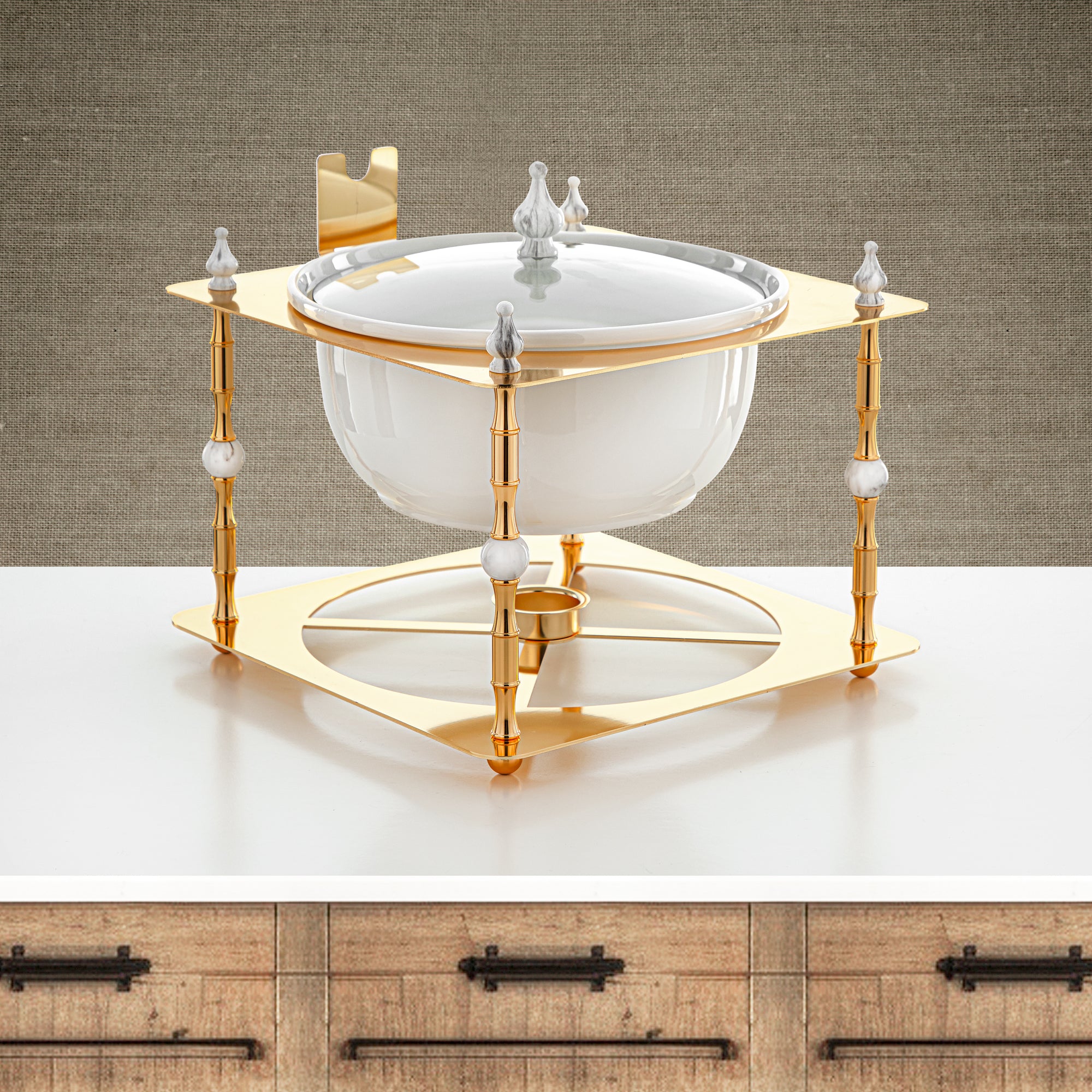 Almarjan 4000 ML Food Warmer Gold - HM4103-G