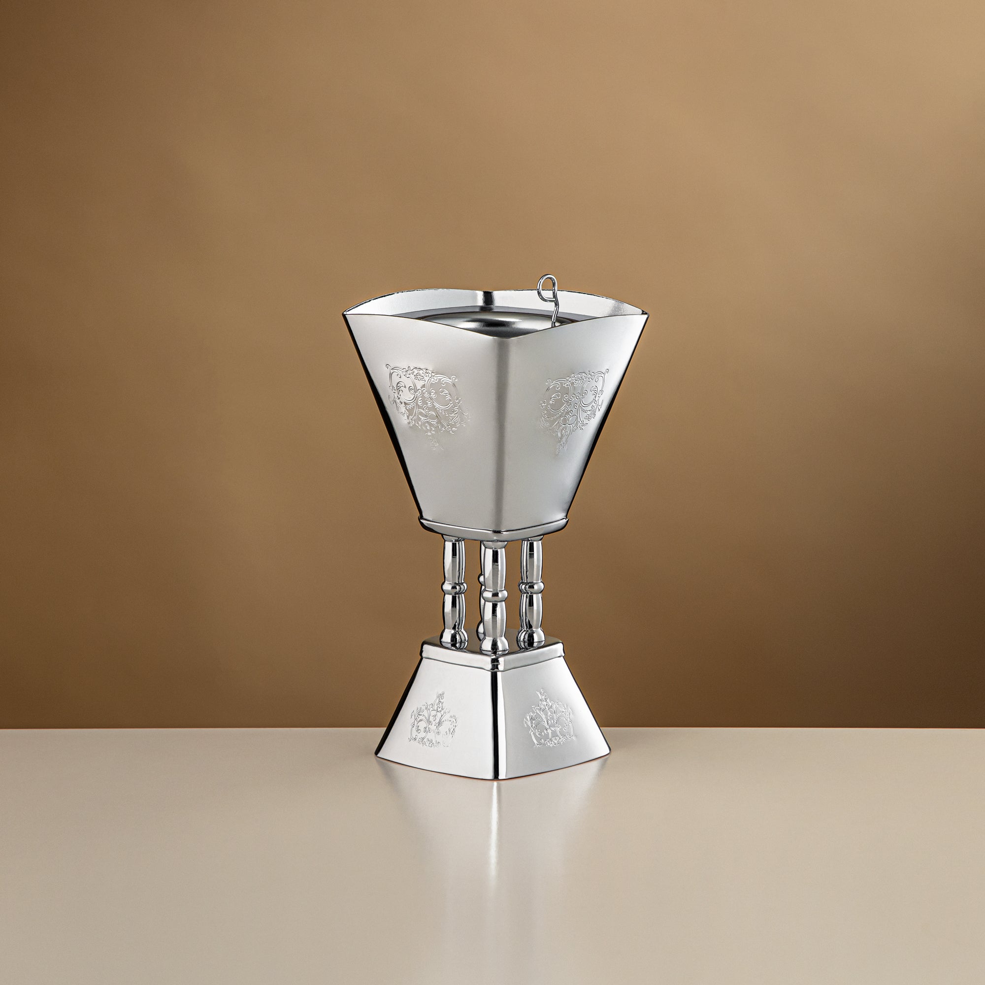 Almarjan 20 CM Incense Burner Shiny Silver - HT2506075