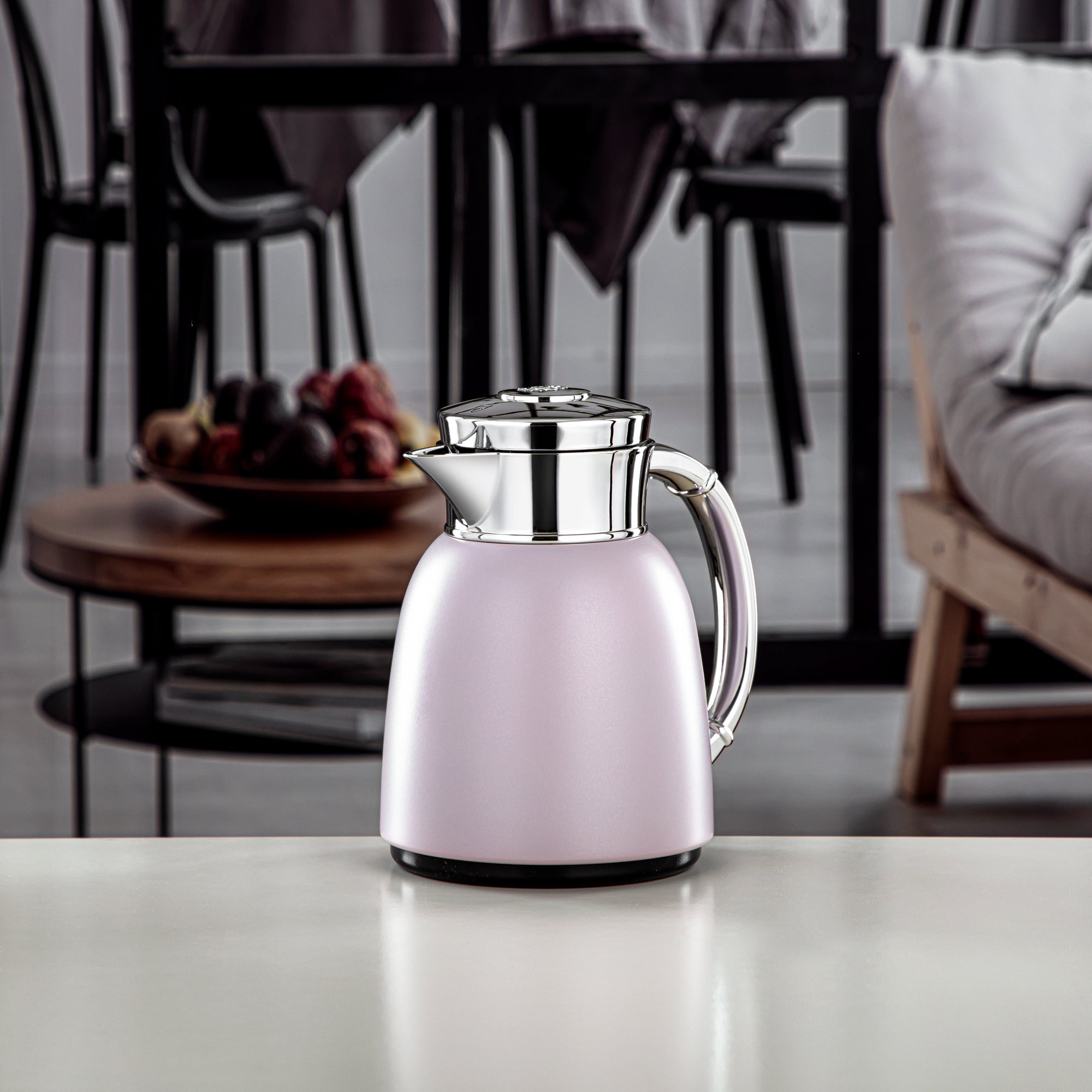 Almarjan Vacuum Flask 0.35L (QVC-0350Q404YZC) - Push Button, Light Purple | Modern Serveware