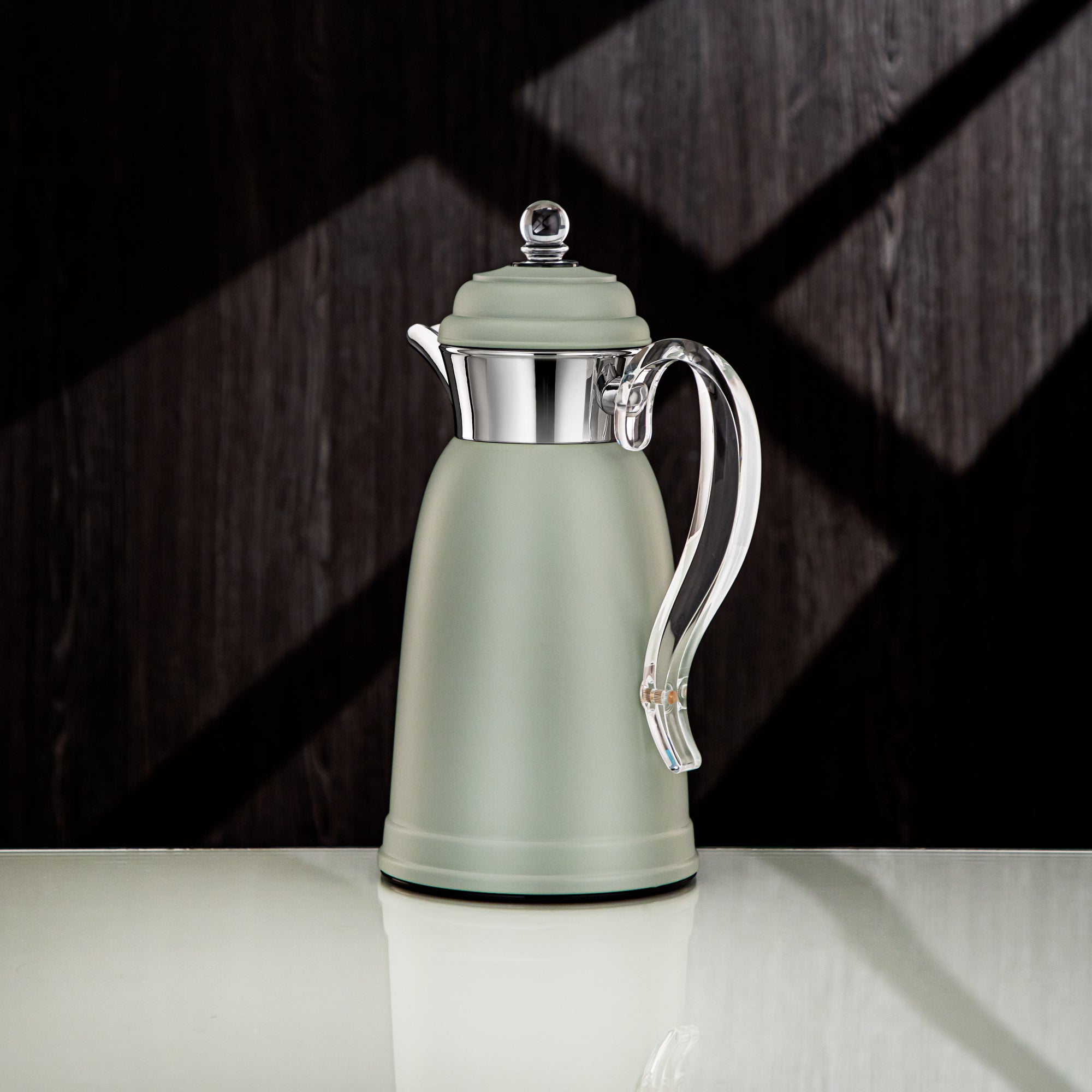 ألمرجان طقم ترامس - 0.7 لتر و 1 لتر، لون أخضر وفضي، معدن (SM-2A29-070/100 GG/C) - كلاسيكي، شاي وقهوة