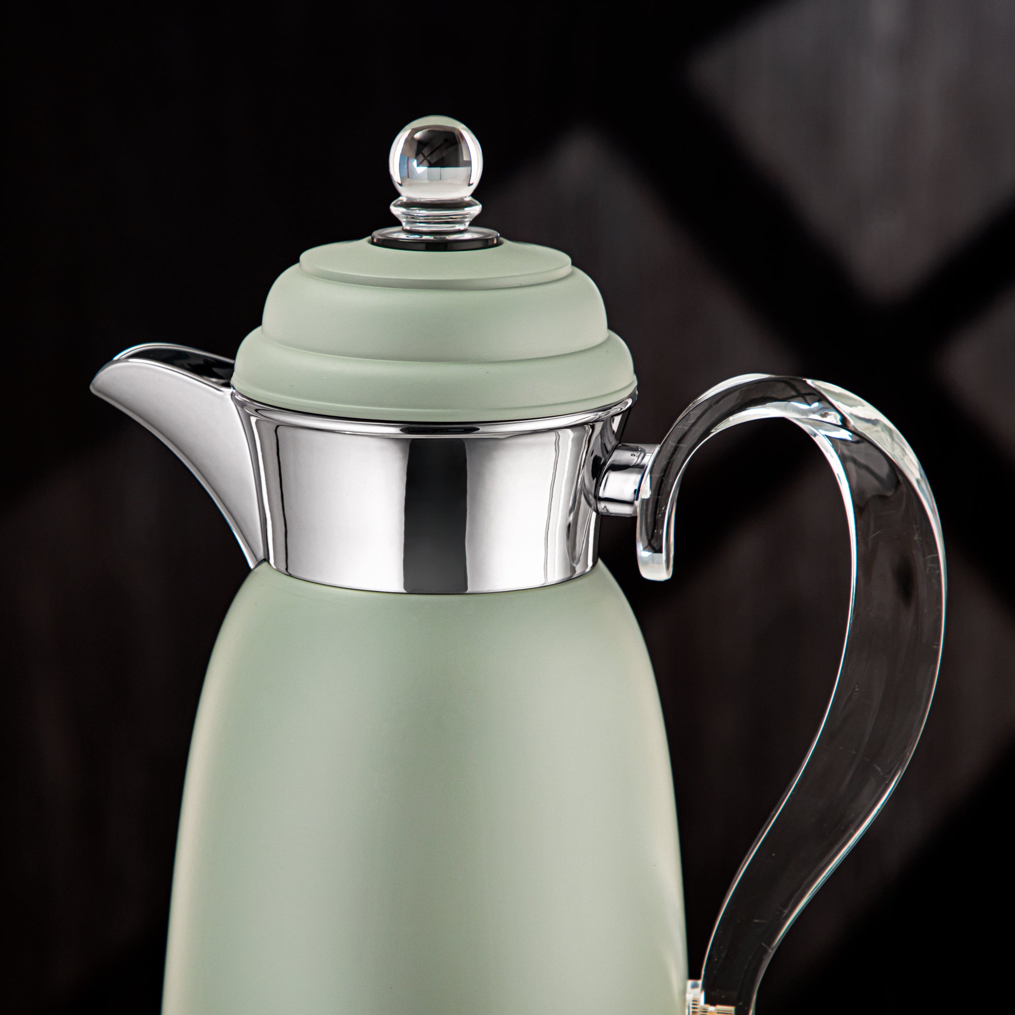 ألمرجان طقم ترامس - 0.7 لتر و 1 لتر، لون أخضر وفضي، معدن (SM-2A29-070/100 GG/C) - كلاسيكي، شاي وقهوة