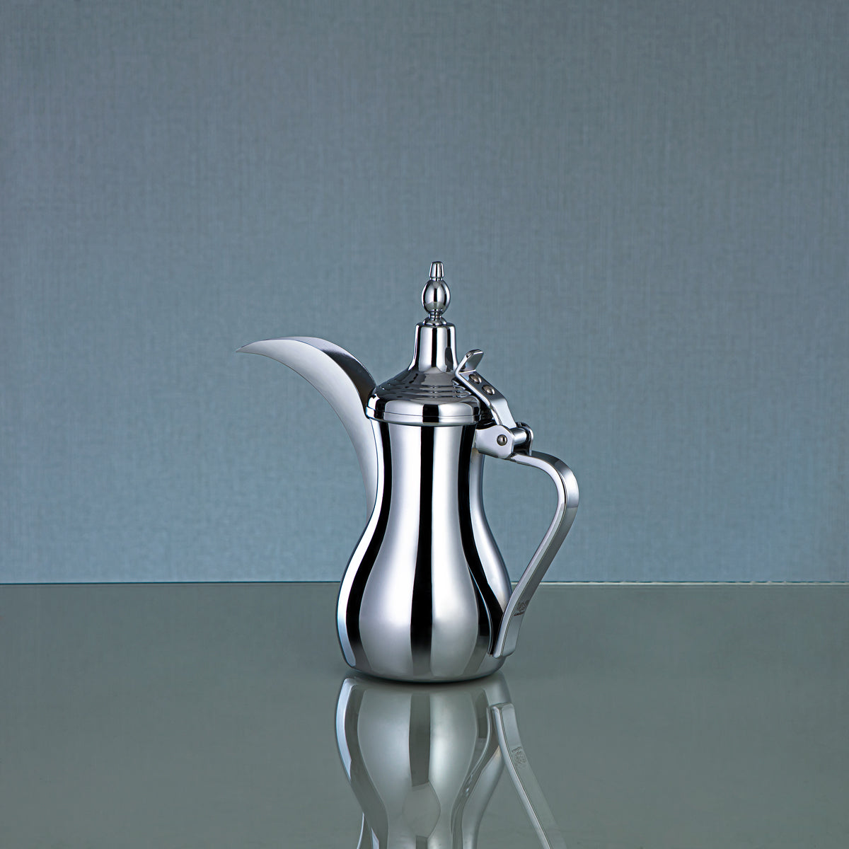 Almarjan 18 Ounce Albawadi Collection Stainless Steel Dallah Silver - STS0013111