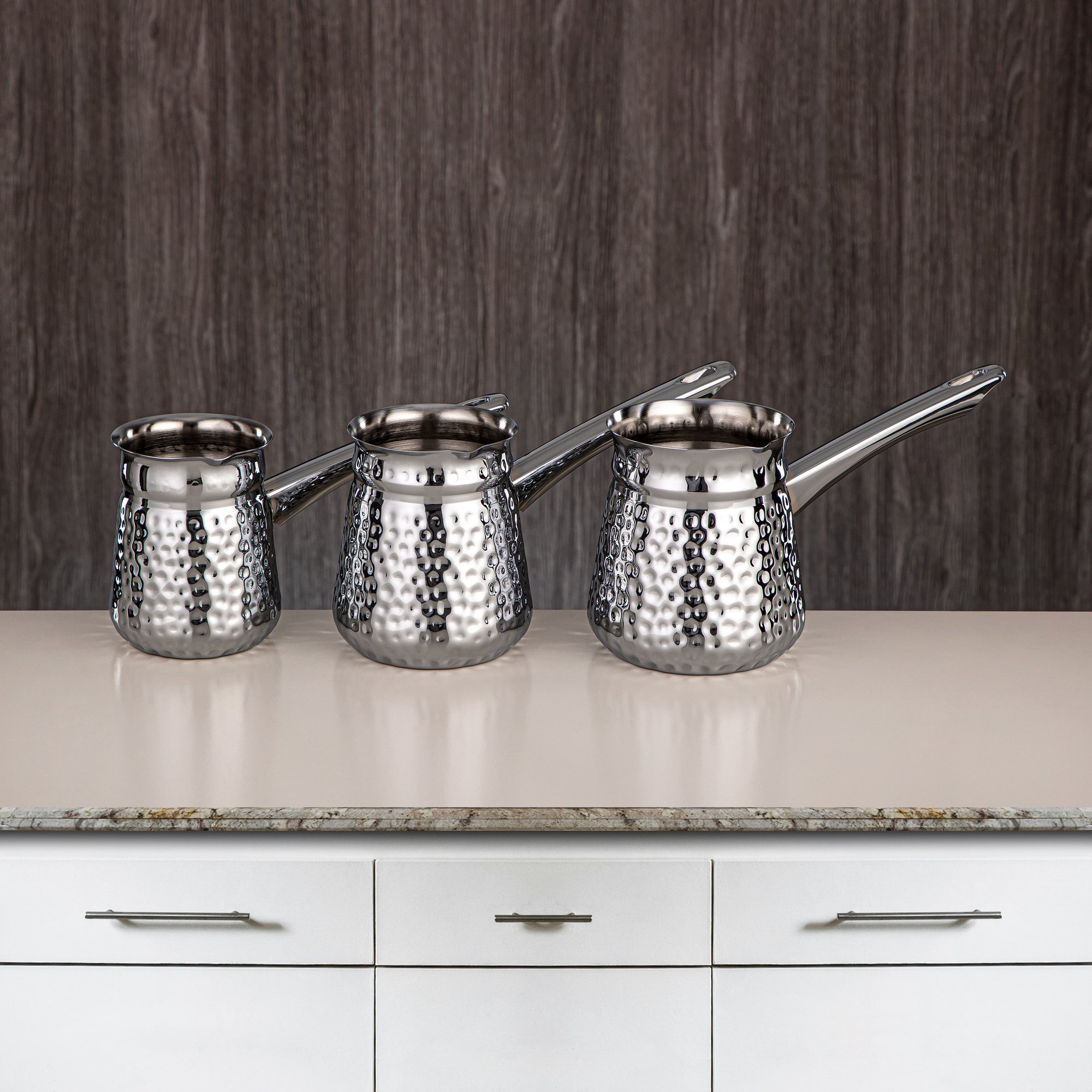 Almarjan Coffee Warmer Set Silver – Al Bawadi