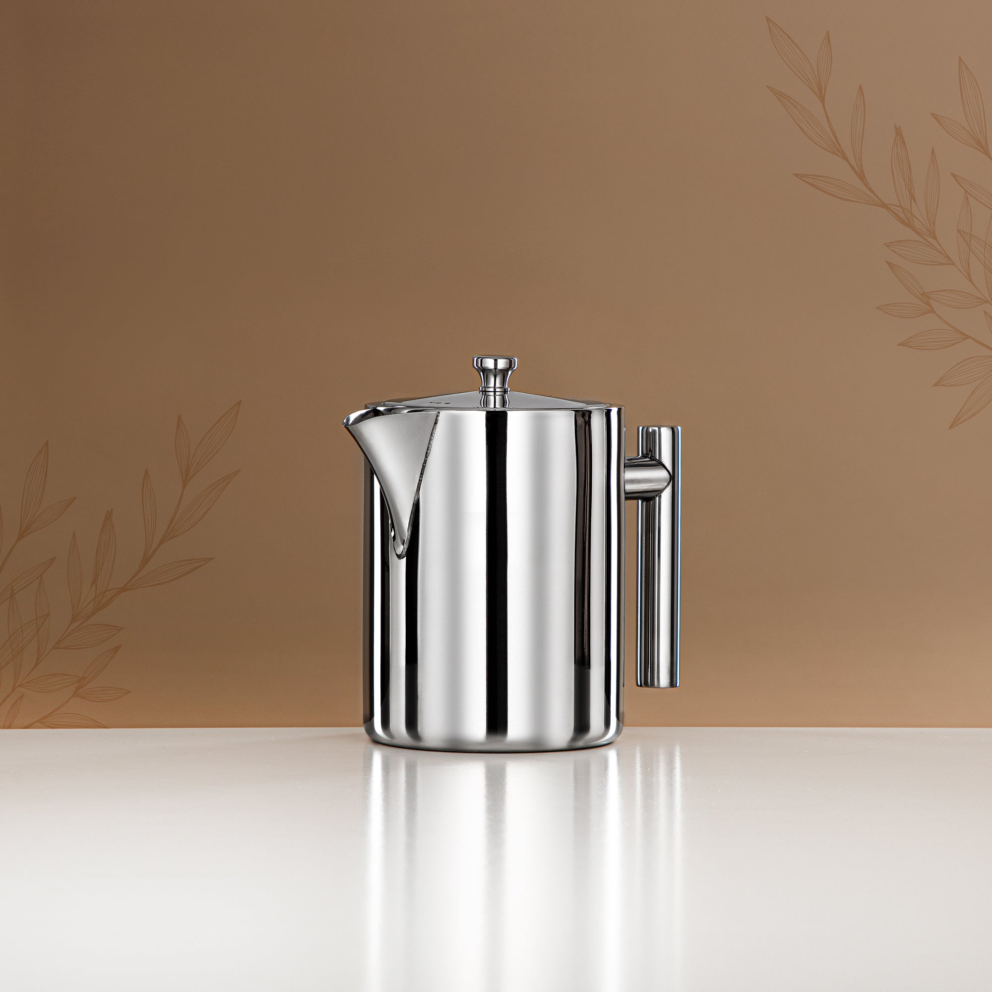 Almarjan Coffee Pot 24oz Silver – Elegance