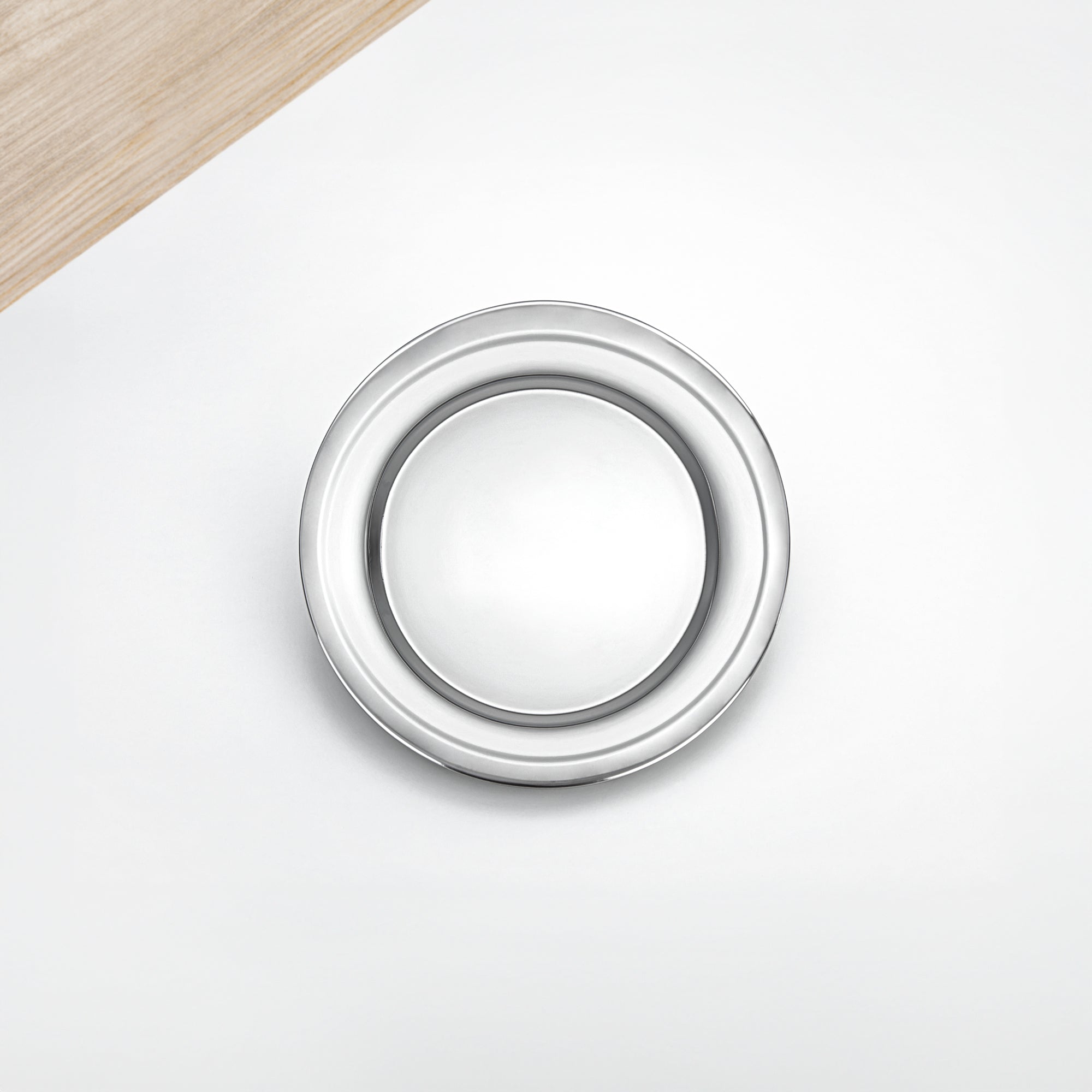 Almarjan 30 CM Stainless Steel Round Serving Tray - STS0200765