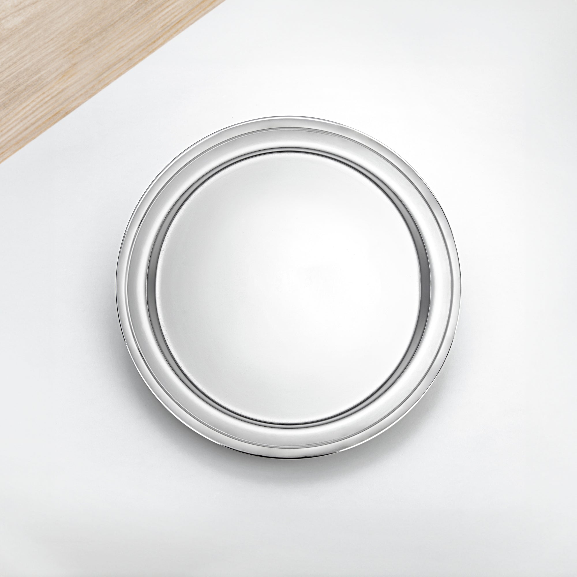 Almarjan 45 CM Stainless Steel Round Serving Tray - STS0200768