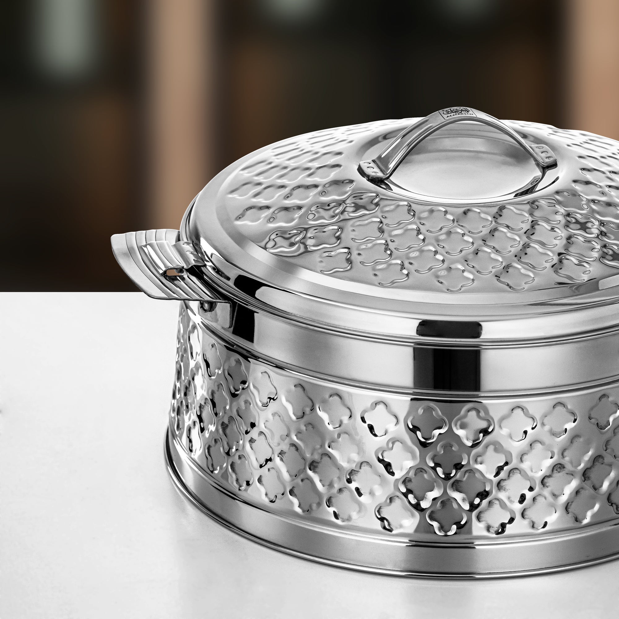 Almarjan Hot Pot Set Stainless steel, Insulated 4 pcs (3L/4L/6L/9L) Silver (H25M11)