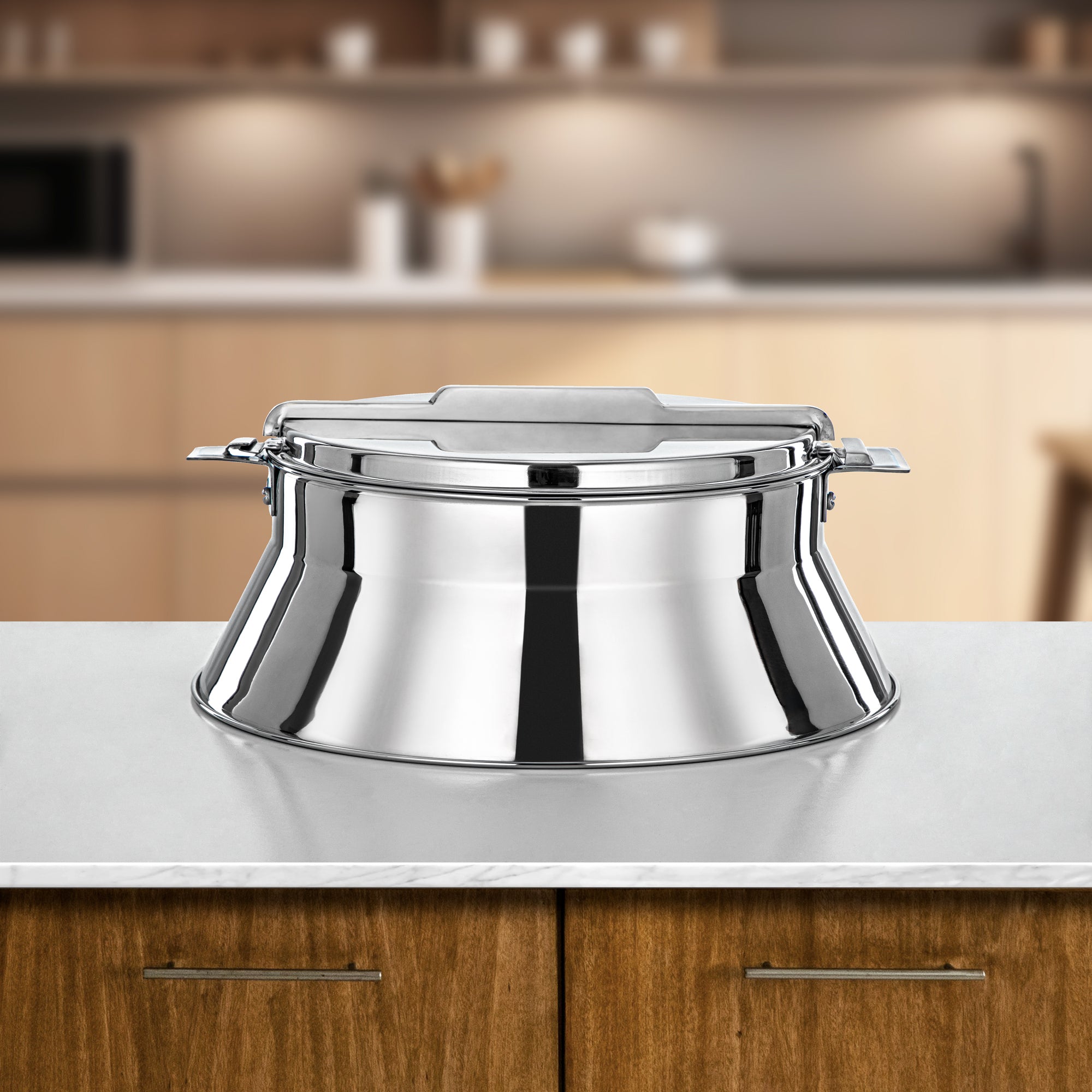 Almarjan Hot Pot Set of 3 Pieces Silver (H25P8)