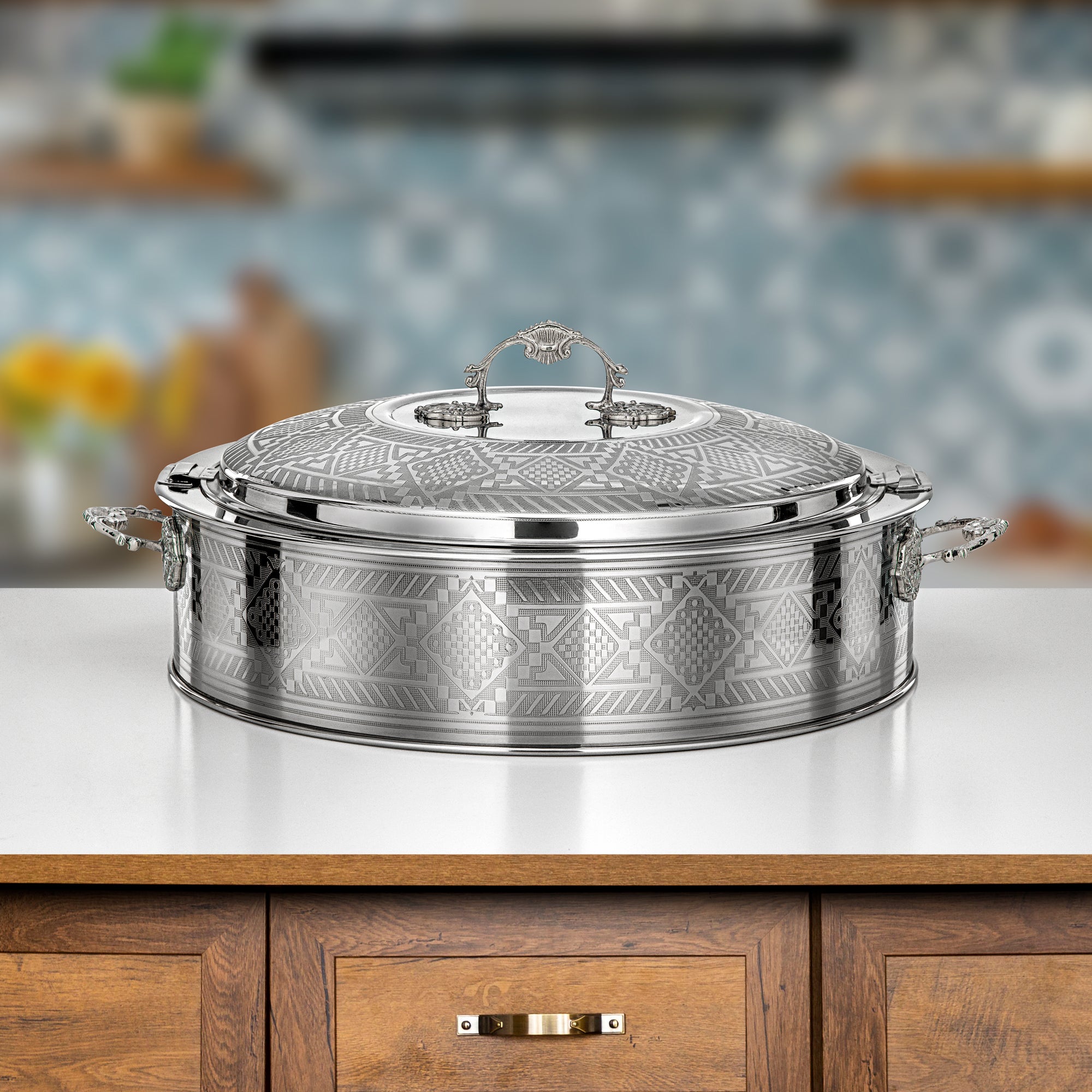 Almarjan Hot Pot 40cm Silver – Areej Collection