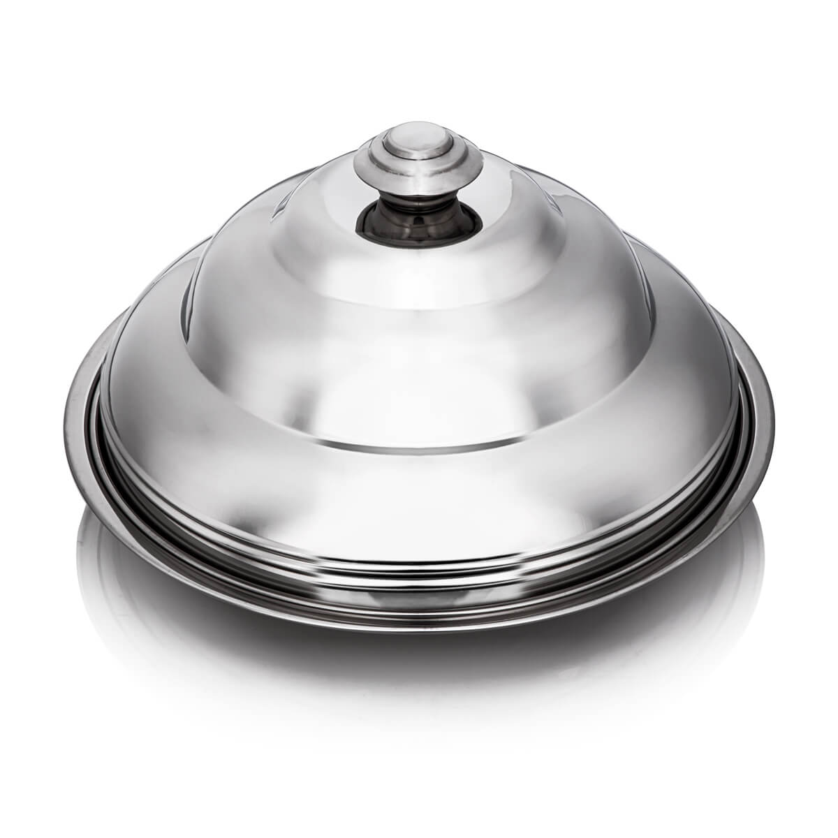 Almarjan 40 CM Orchid Collection Stainless Steel Koozy Tray Silver - STS0292607