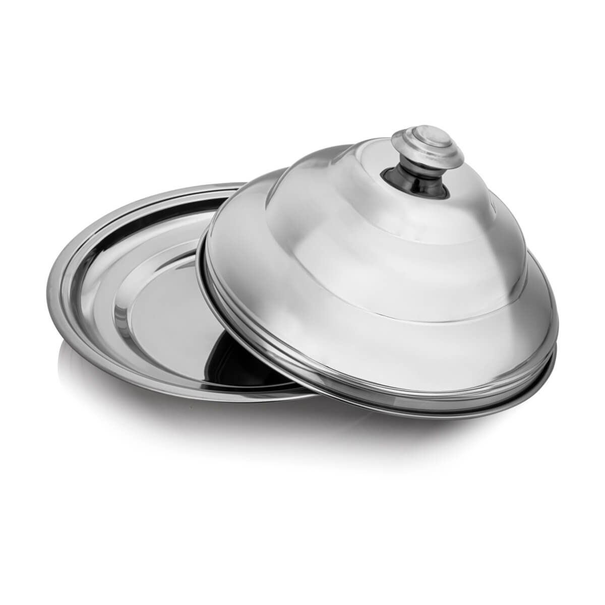 Almarjan 40 CM Orchid Collection Stainless Steel Koozy Tray Silver - STS0292607
