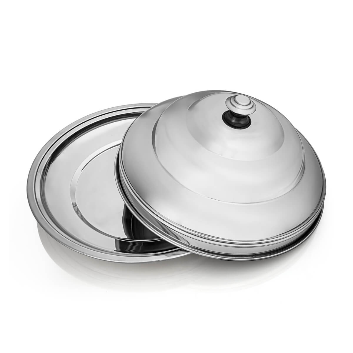 Almarjan 55 CM Orchid Collection Stainless Steel Koozy Tray Silver - STS0292610