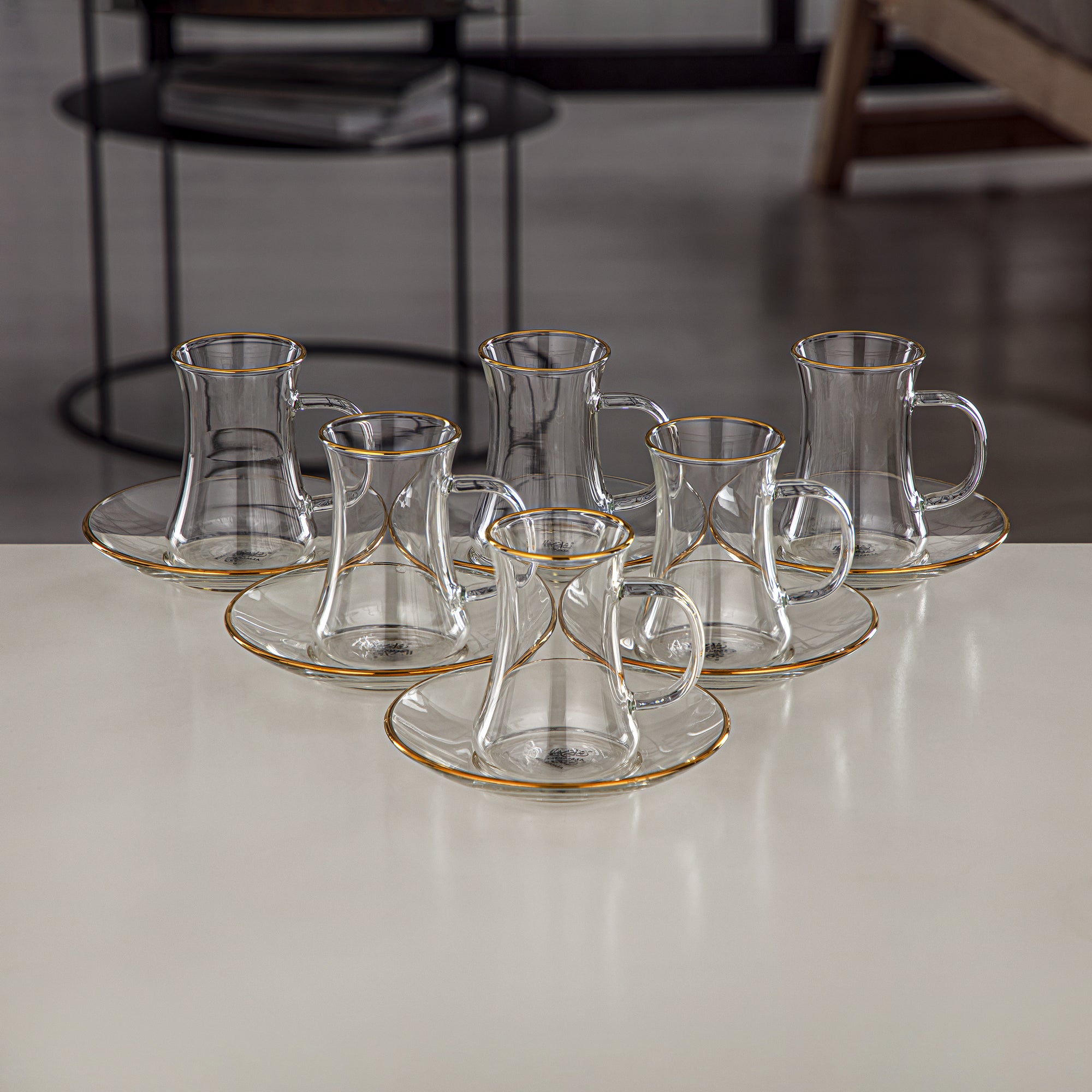 Almarjan Vacuum Flask Set 21 Pieces, Push Button, 0.7L + 1L, Pearl White, Gold & Transparent (FG810-21 PW/G) - Elegant Vacuum Flask Sets