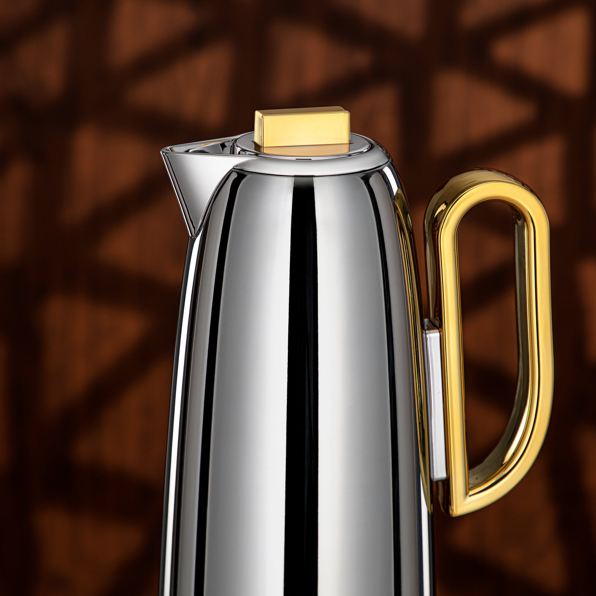 Almarjan Vacuum Flask Set 0.7L & 1L Silver & Gold