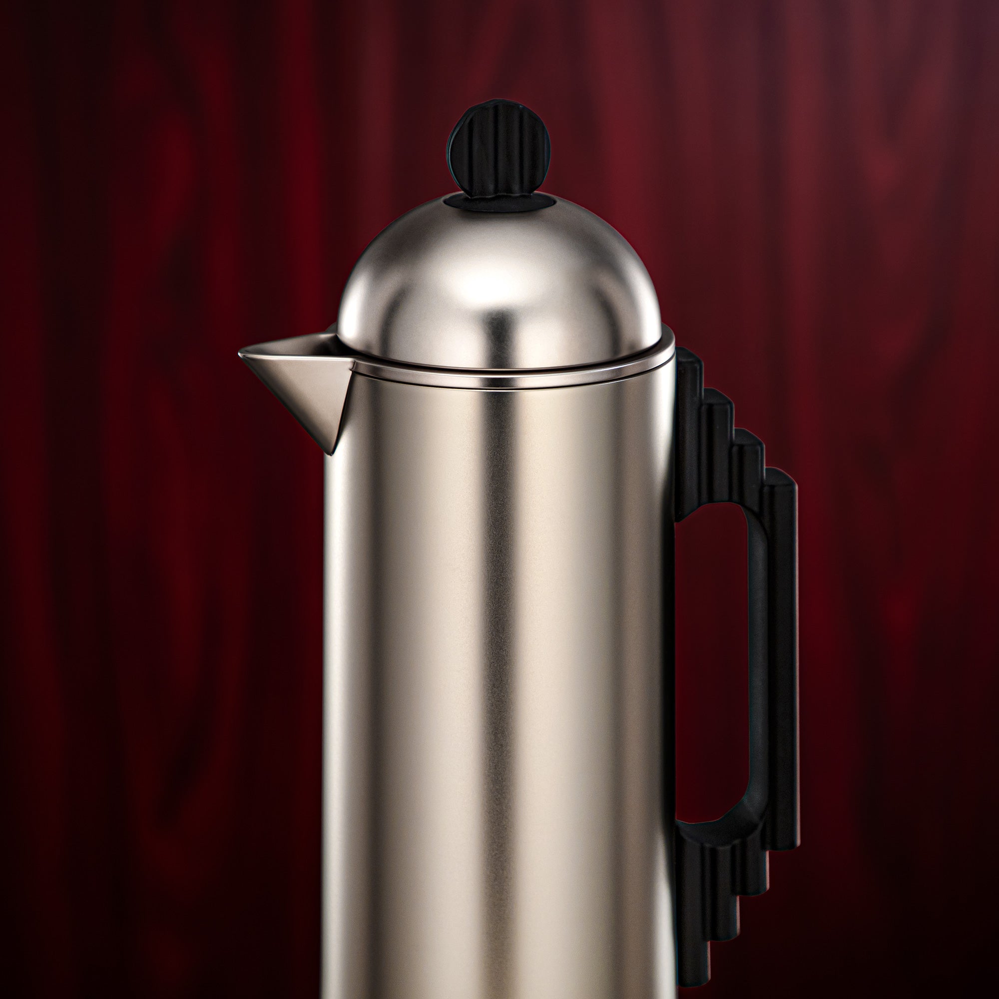 Almarjan Vacuum Flask Set 0.7L & 1L Matt Nickel & Black