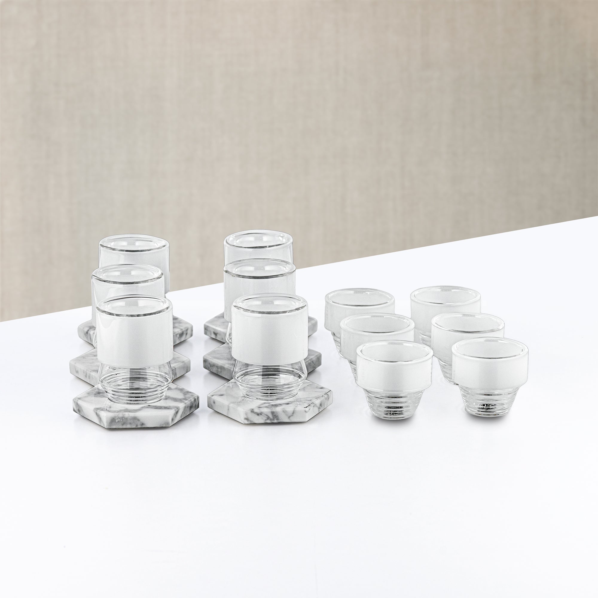 Almarjan Vacuum Flask & Tea Set 0.7L & 1L Silver