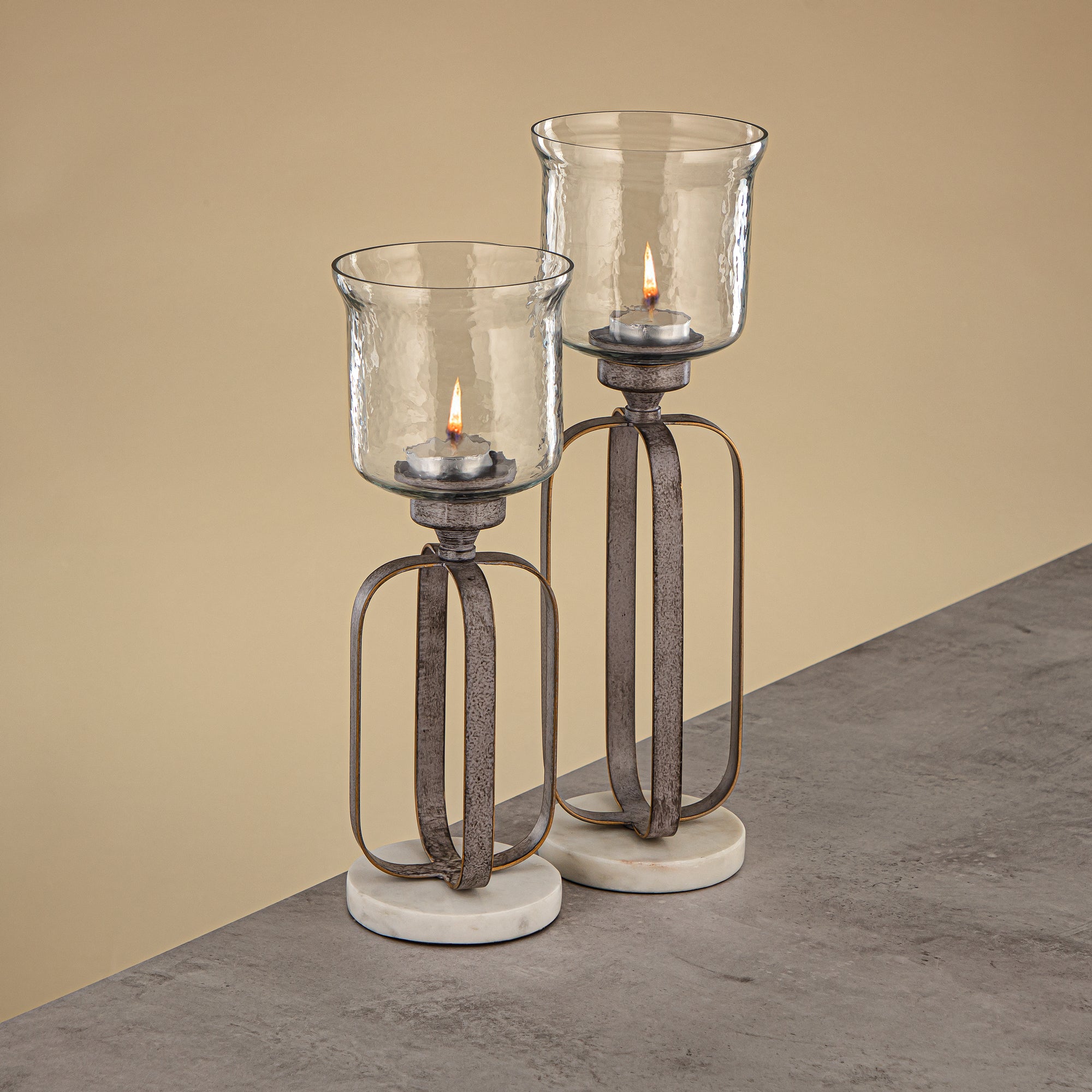 Almarjan Votive Holder 32cm Silver