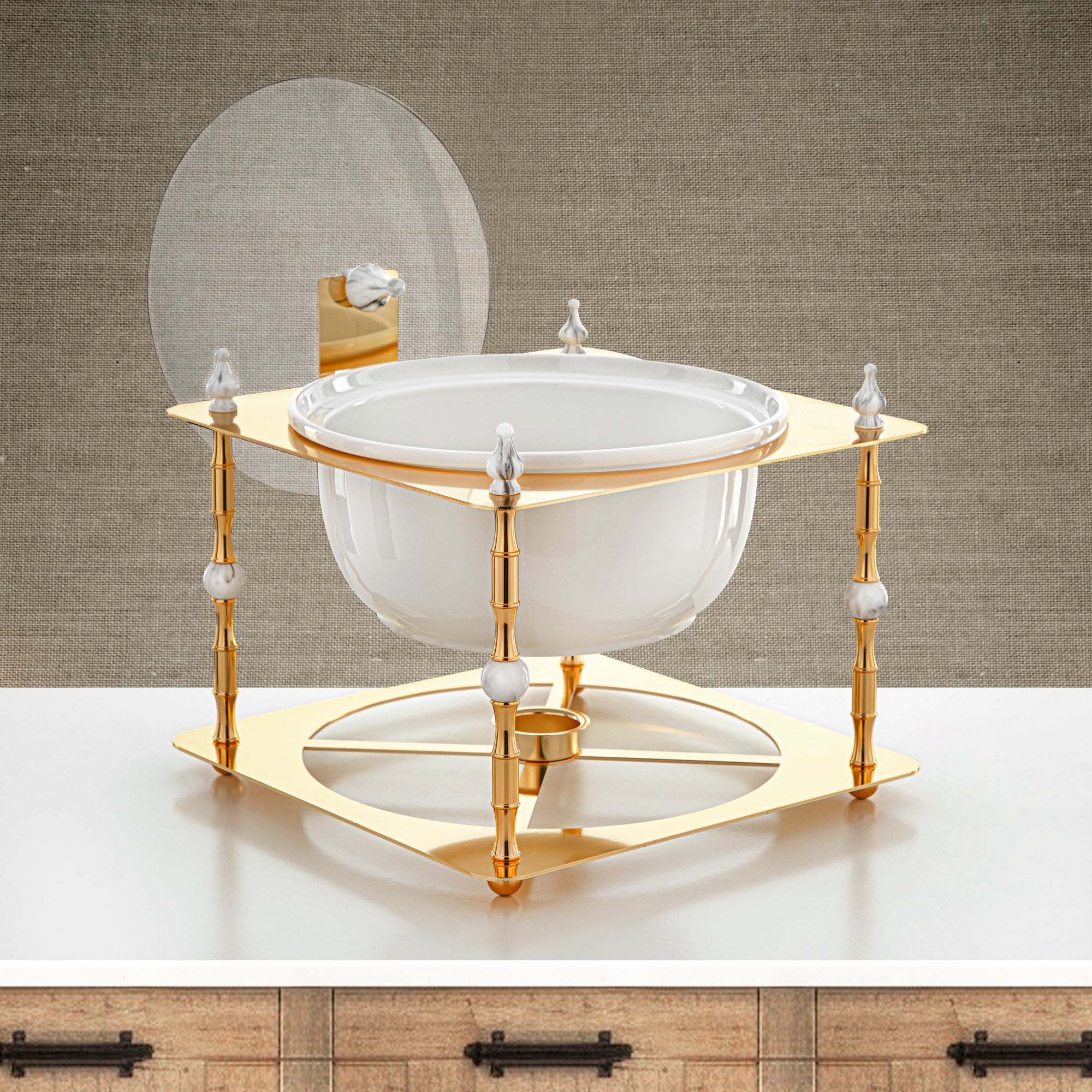 Almarjan 4000 ML Food Warmer Gold - HM4103-G