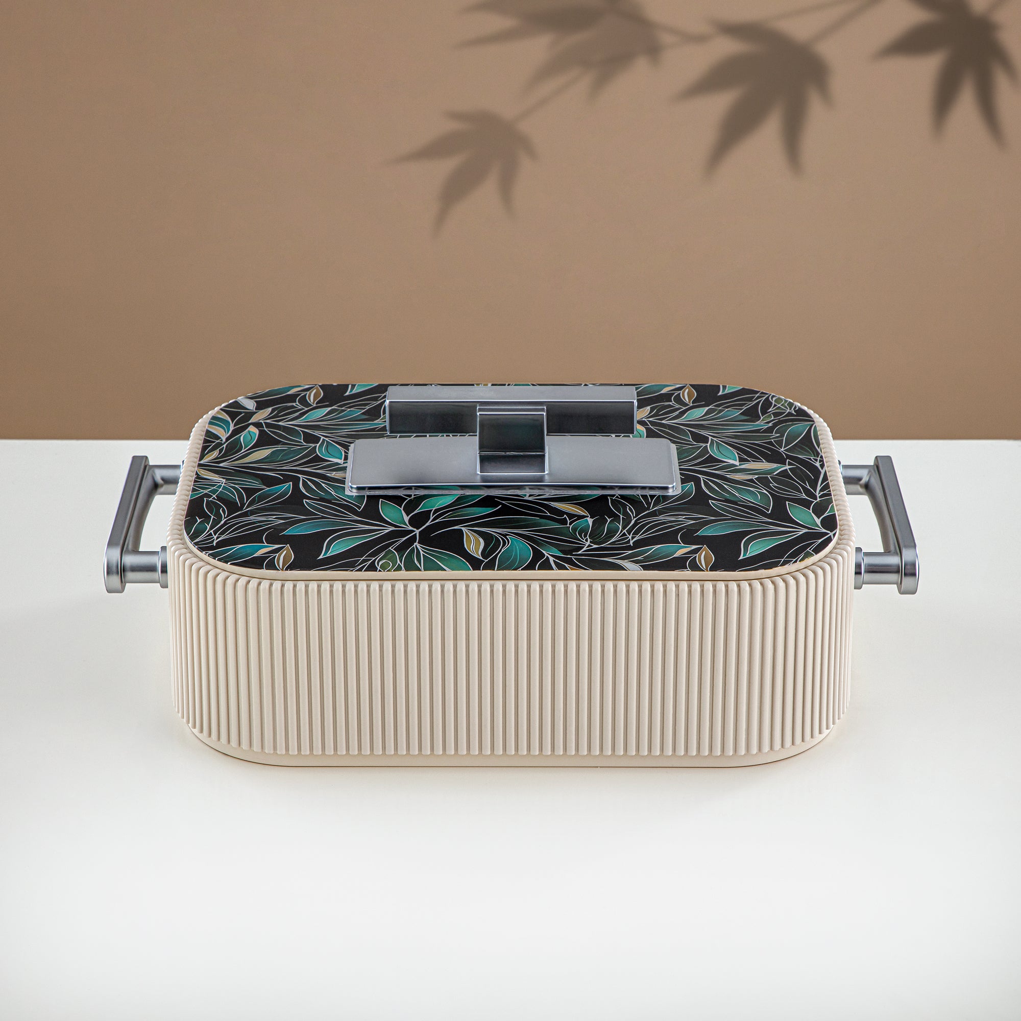 حرارات المرجان ABS، 3000 مل، بيج مزهر وفضي مطفي (HP06-300SP-AZ03S) - تقديم أنيق