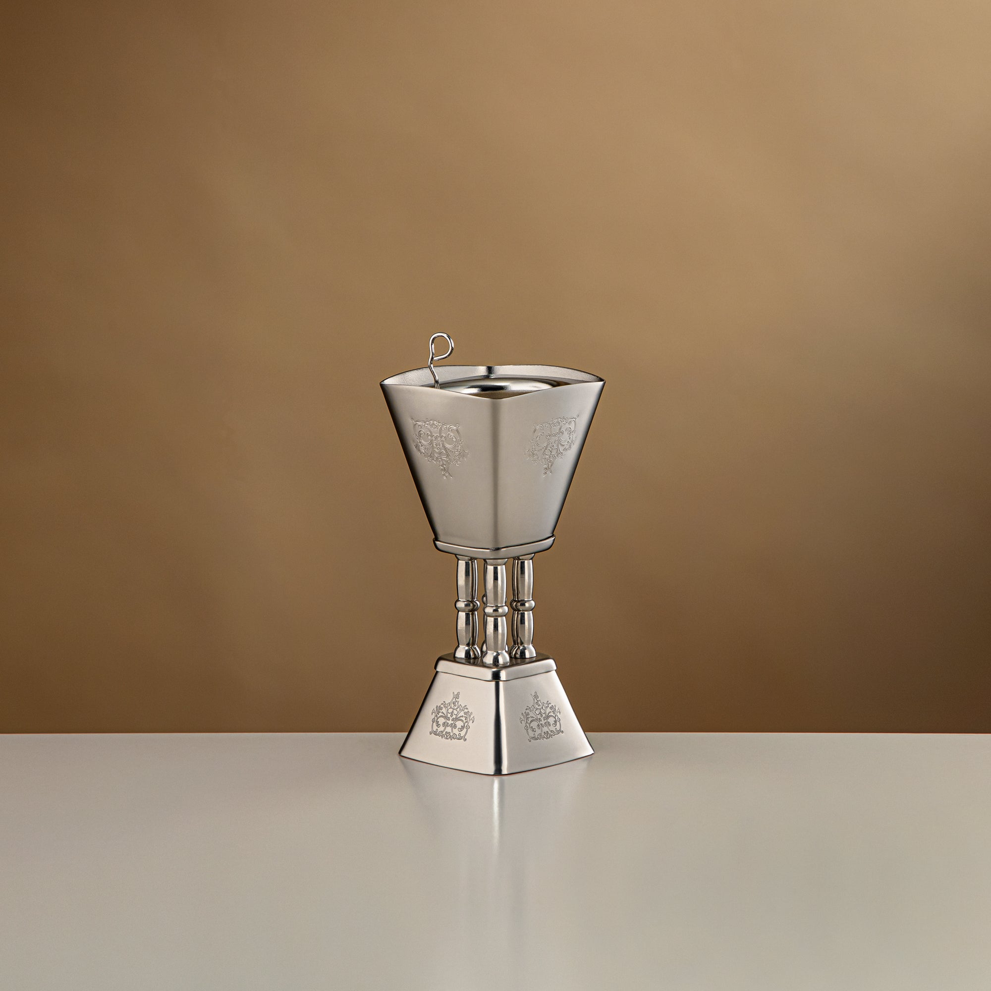 Almarjan 18 CM Incense Burner Matte Nickel - HT2506080