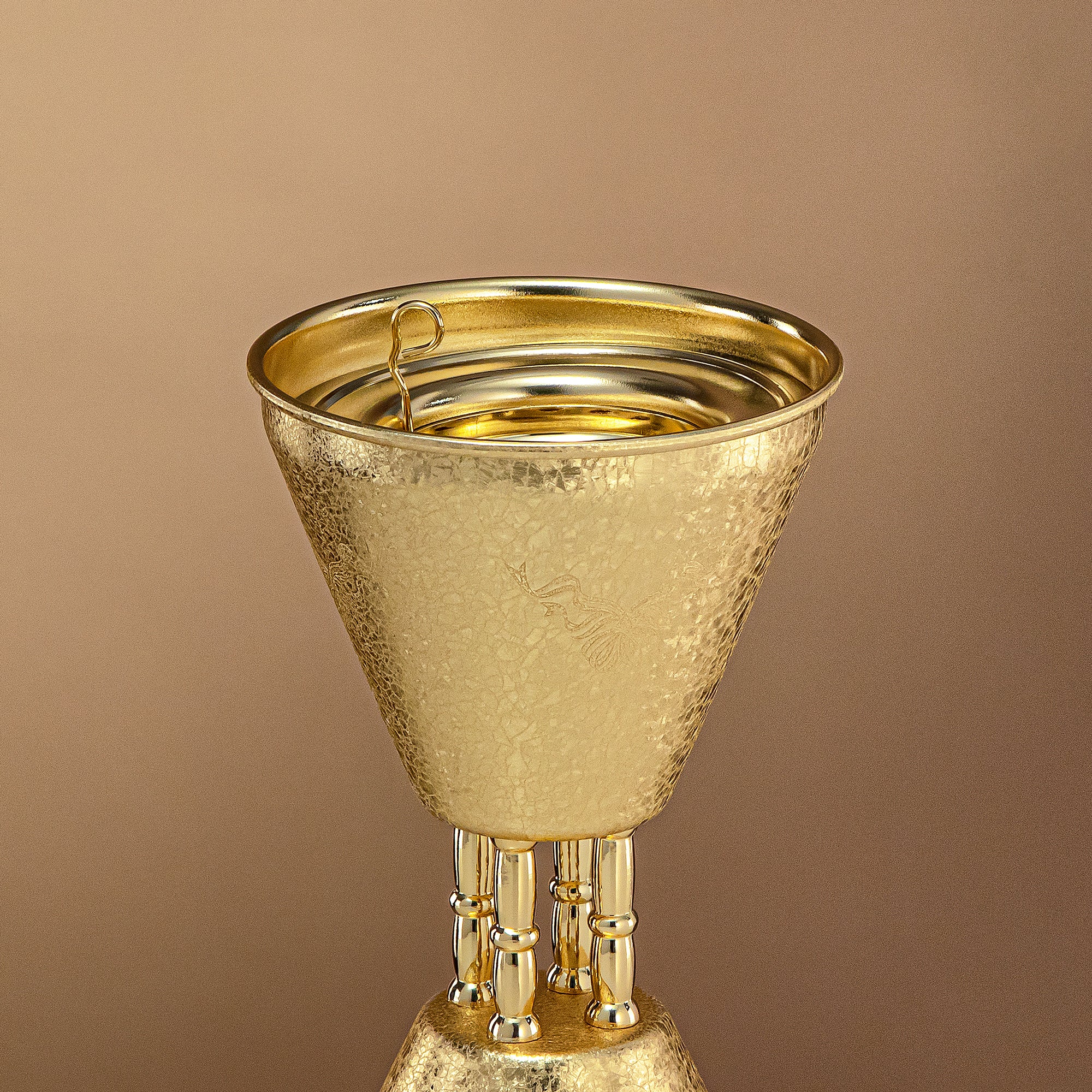 Almarjan Incense Burner Copper Crackle 21cm