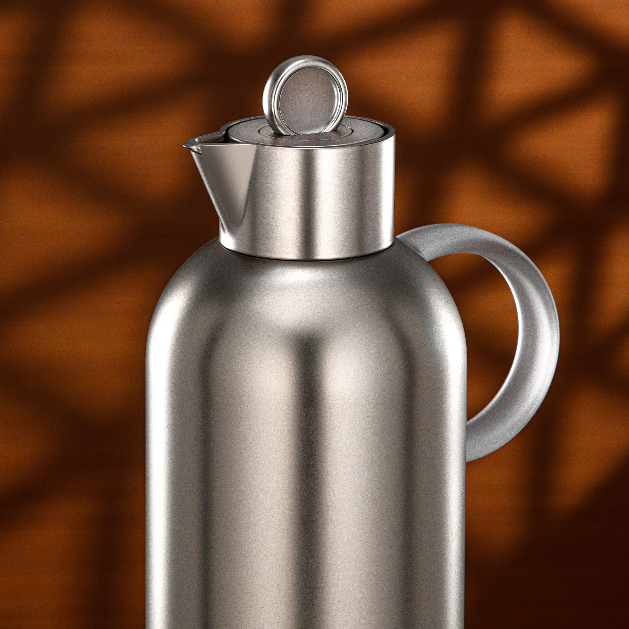 Almarjan Vacuum Flask Set 1L + 1L Matt Nickel & Frost