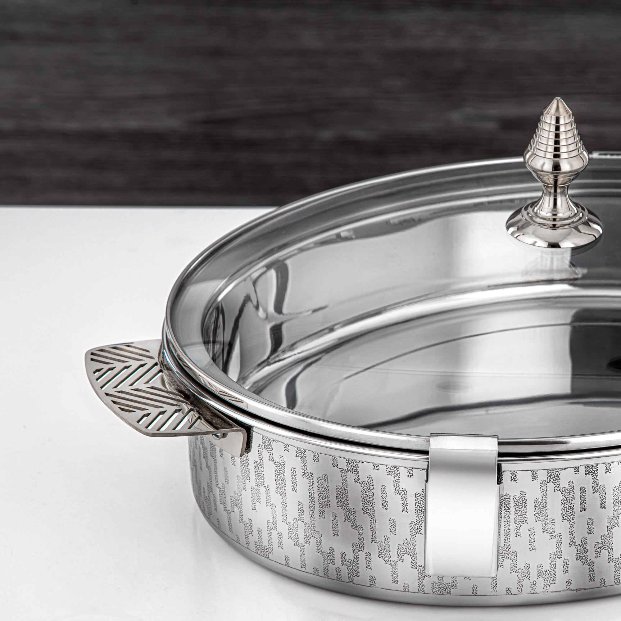 Almarjan Mandi Collection Hot Pot 35cm Silver