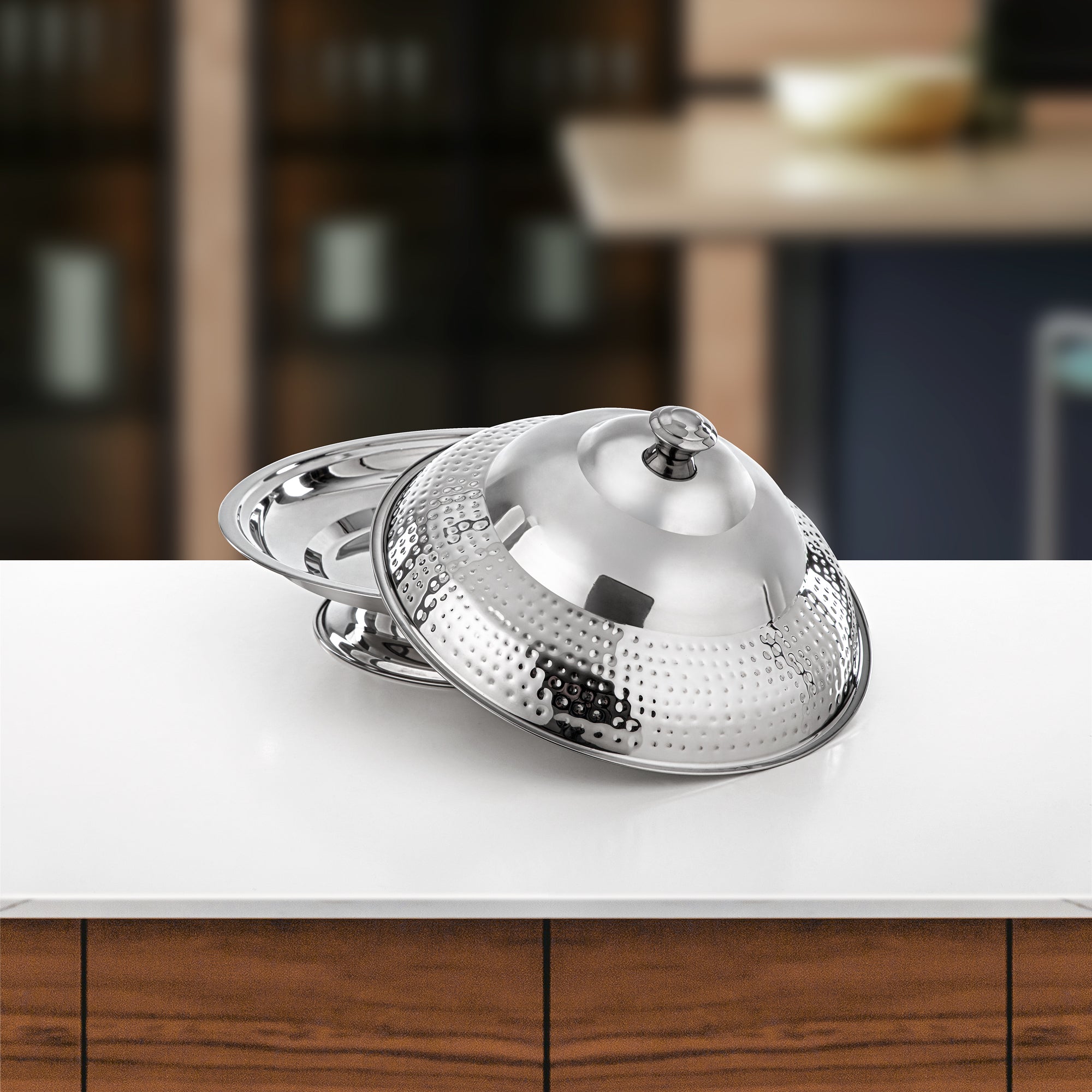 Almarjan Koozy Tray 40 cm Silver (H25M20)