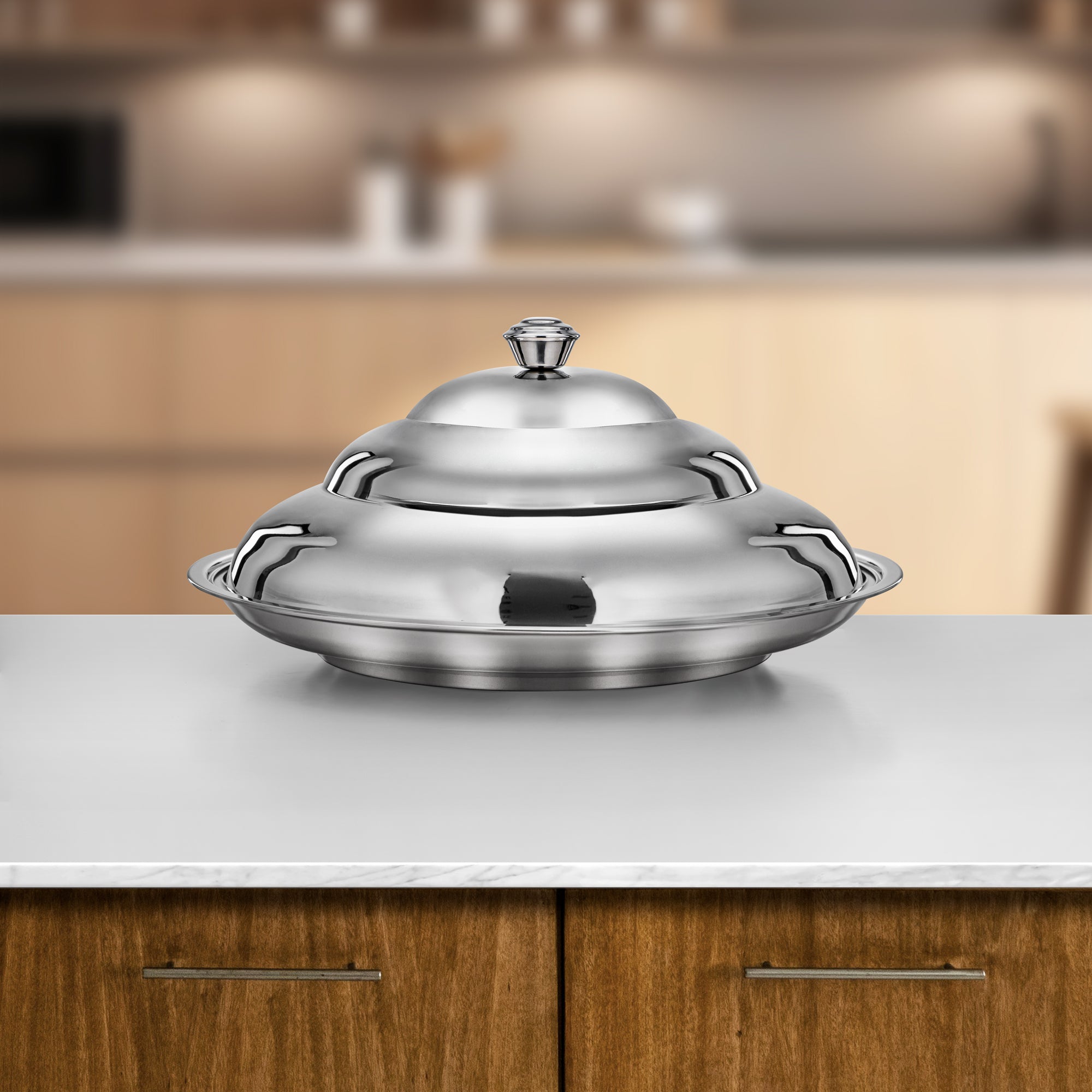 Almarjan Koozy Tray Stainless Steel Silver 55cm (STS0293619)