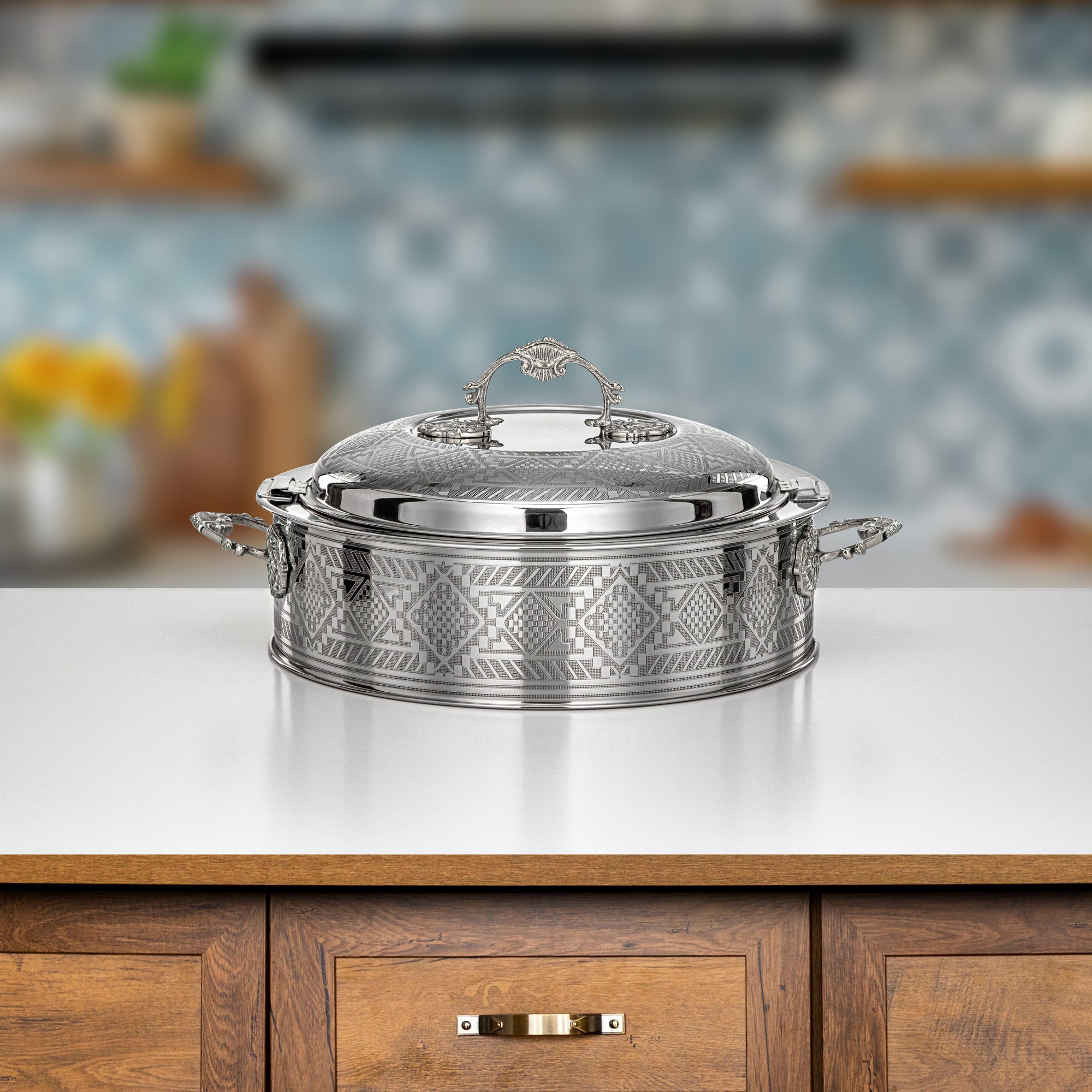Almarjan Hot Pot 30cm Silver – Areej Collection