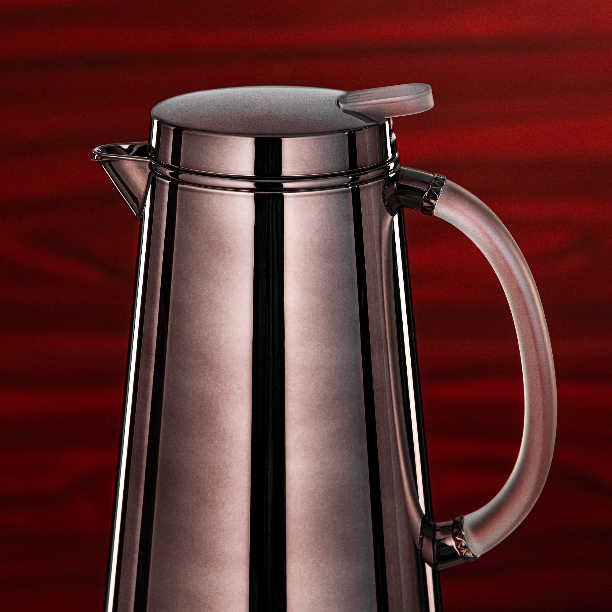 Almarjan Vacuum Flask Metal 0.5 Liter Gun Black with Frost Handle (VOP-500 E10Y15) – Elegant Serving | Ramadan & Gatherings