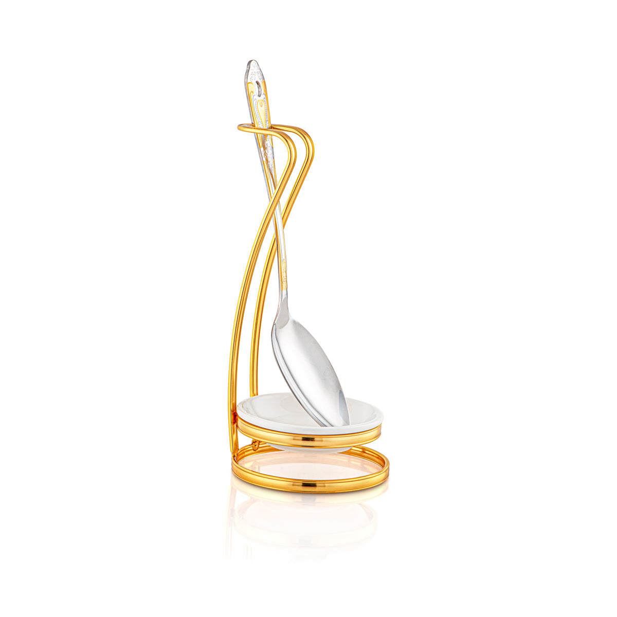المرجان حامل ملعقة مع ملعقة ذهبي - STS0012937