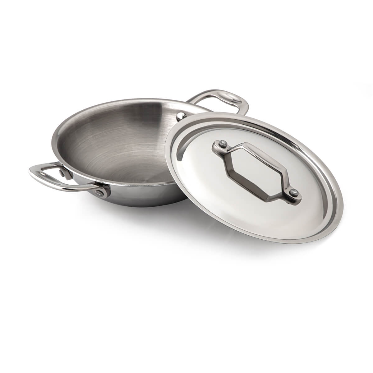 Plum Stainless Steel 20 CM Tri-Ply Wok STS0290717